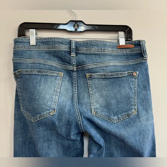 Pilcro Anthropologie Tapestry Patchwork Mid-Rise Slim Boyfriend Jeans, 27 - Picture 5 of 14